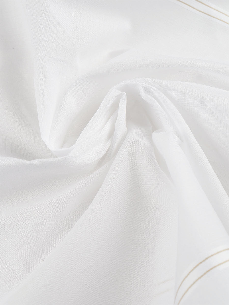 Cotton White Hand Kerchief 2700 (3 in 1)-Close view