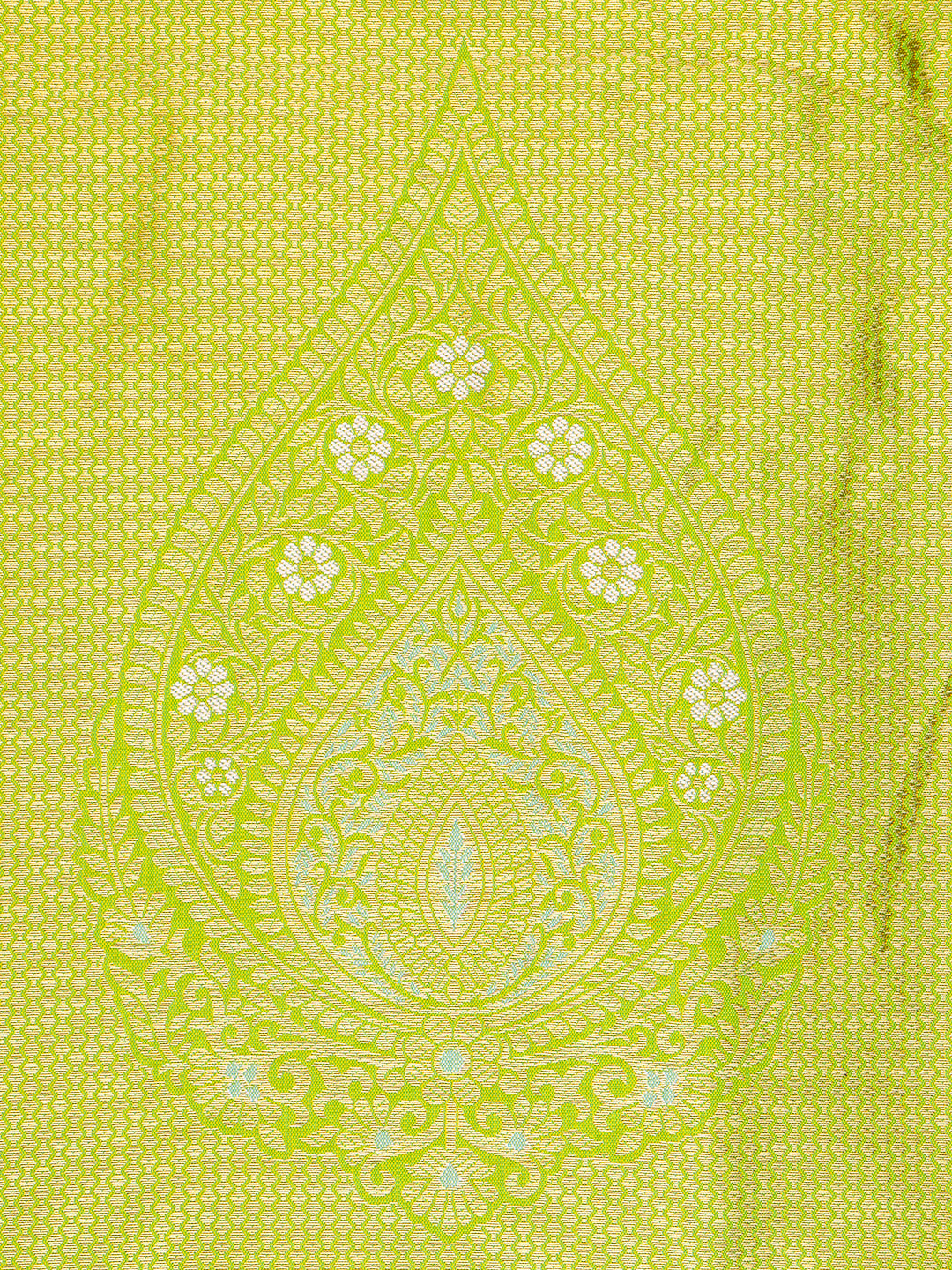 Womens Semi Silk Saree Green SS201