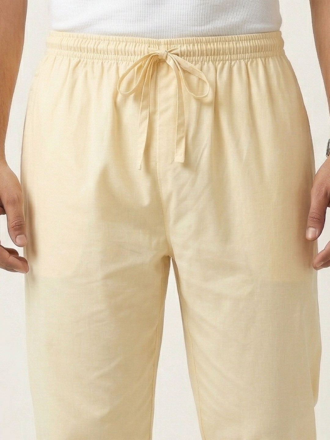 Men Stretch Cotton Creamy Sandal Kurta Pant EP3
