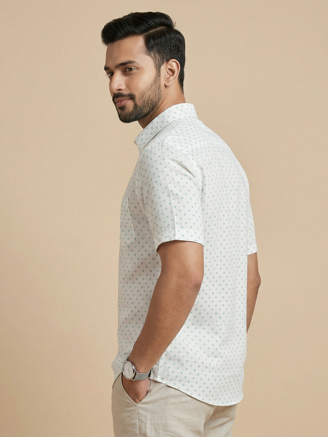 Men Cotton Rich Printed Shirt T66 APT16