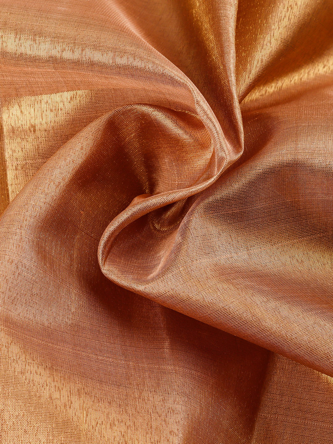 Mens Premium Pure Silk Copper Colour Shirting with 5" Pure Gold Jari Dhoti & Angavasthram Set Rajadharbar-View five