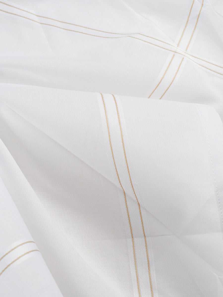 Cotton White Hand Kerchief 2700 (3 in 1)-Pattern view