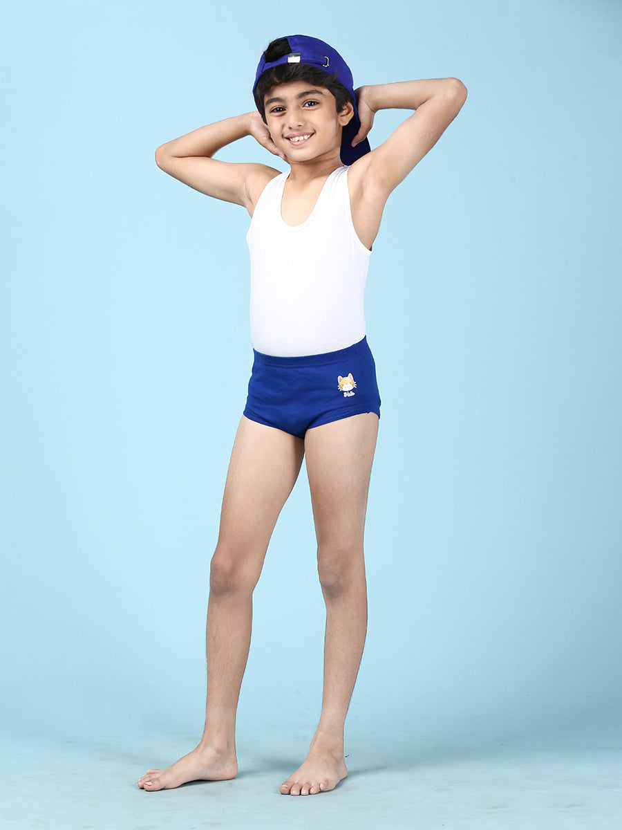 Boys Assorted Colour Plain Briefs Pack of 5