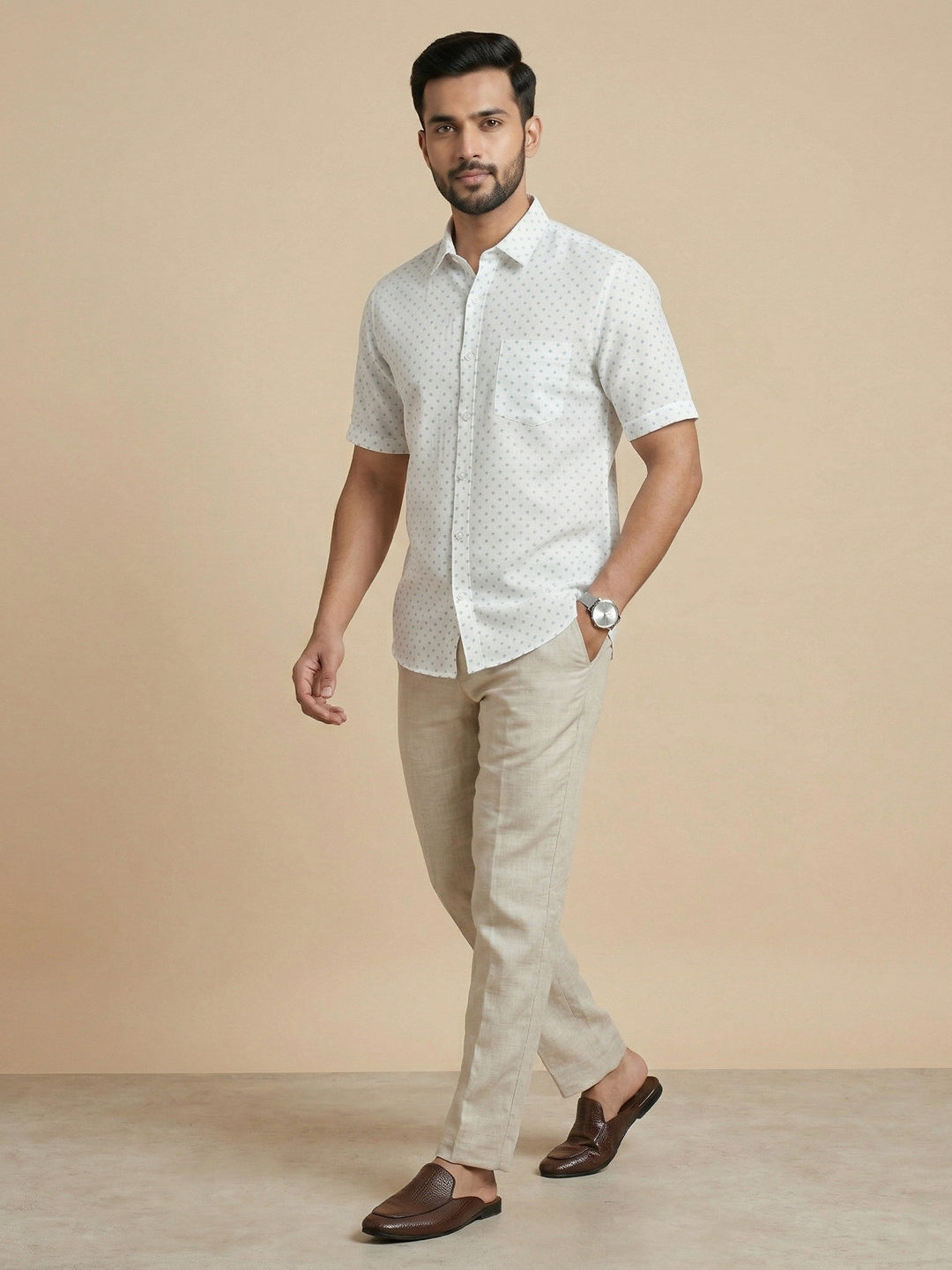 Men Cotton Rich Printed Shirt T66 APT16