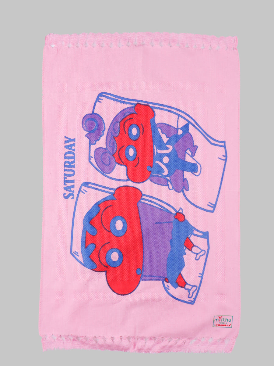 Monday to Saturday Naughty Colour Print Towel (Pack of 6)