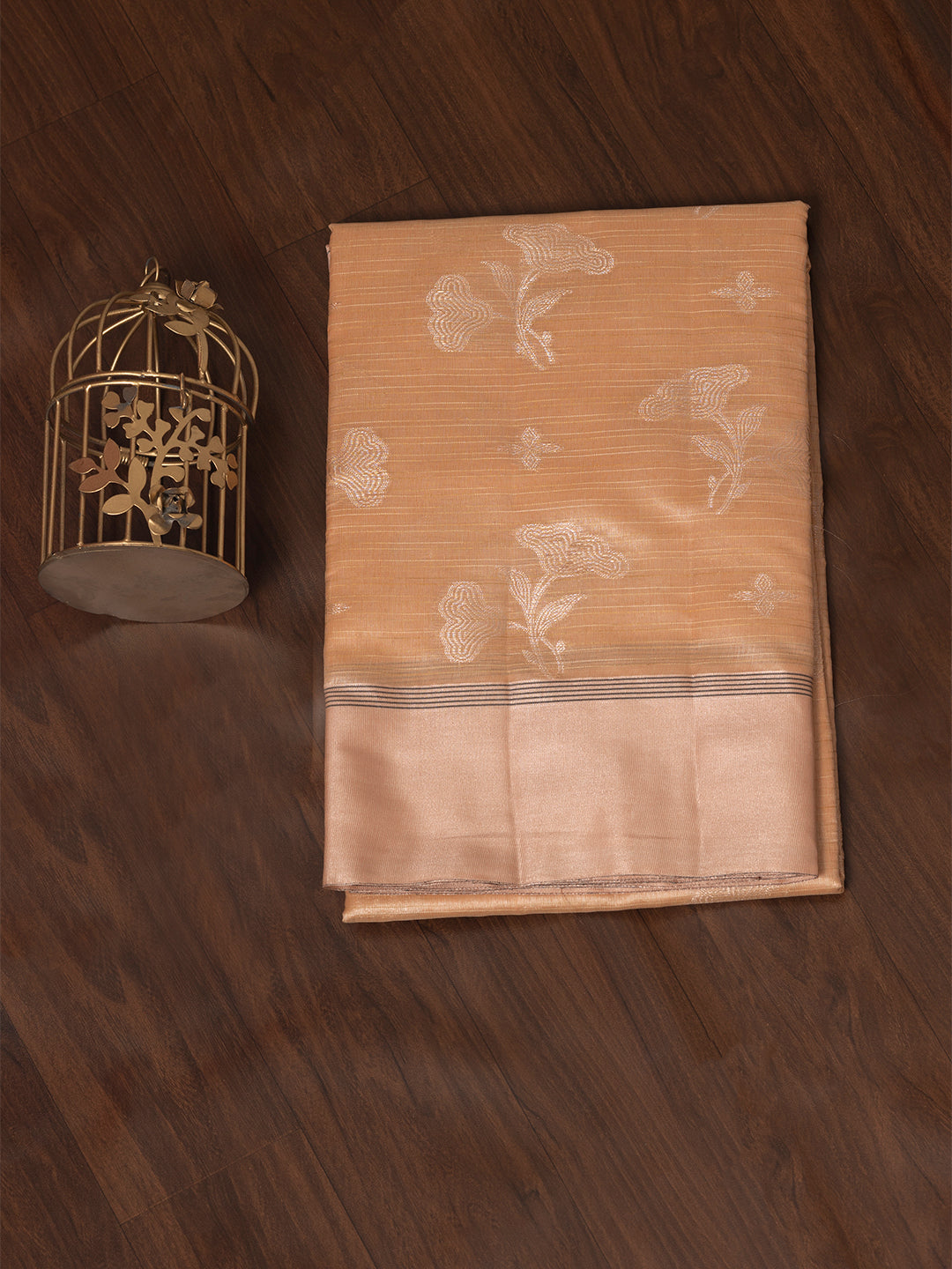 Women Peach Semi Tussar Saree ST203