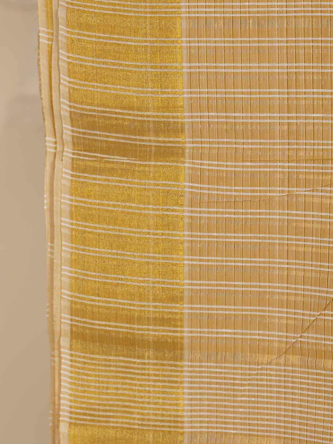 Women Sandal Striped Cotton Saree CJ04