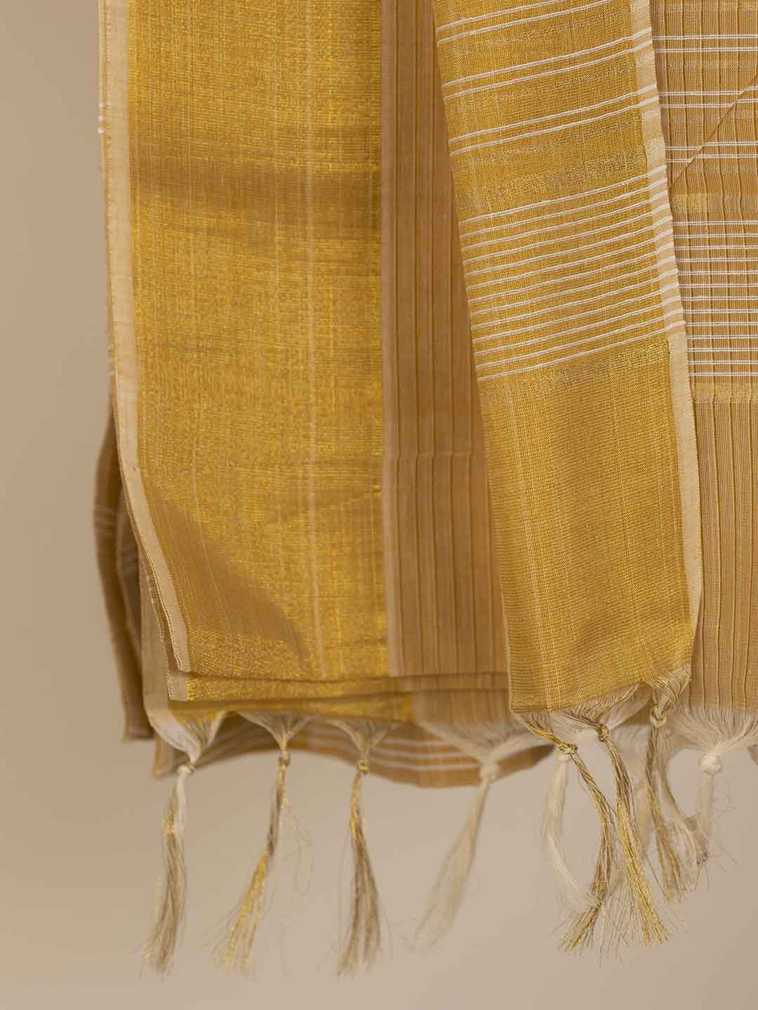 Women Sandal Striped Cotton Saree CJ04