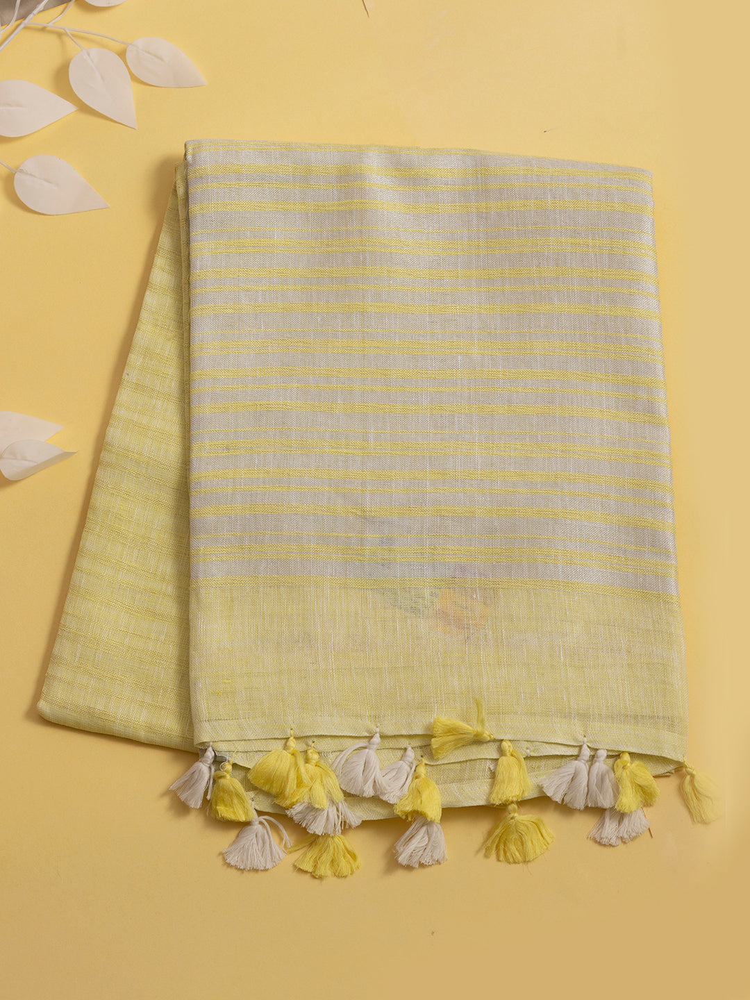 Couple Combo Shirt & Dhoti Set with Saree Lemon Yellow SL196