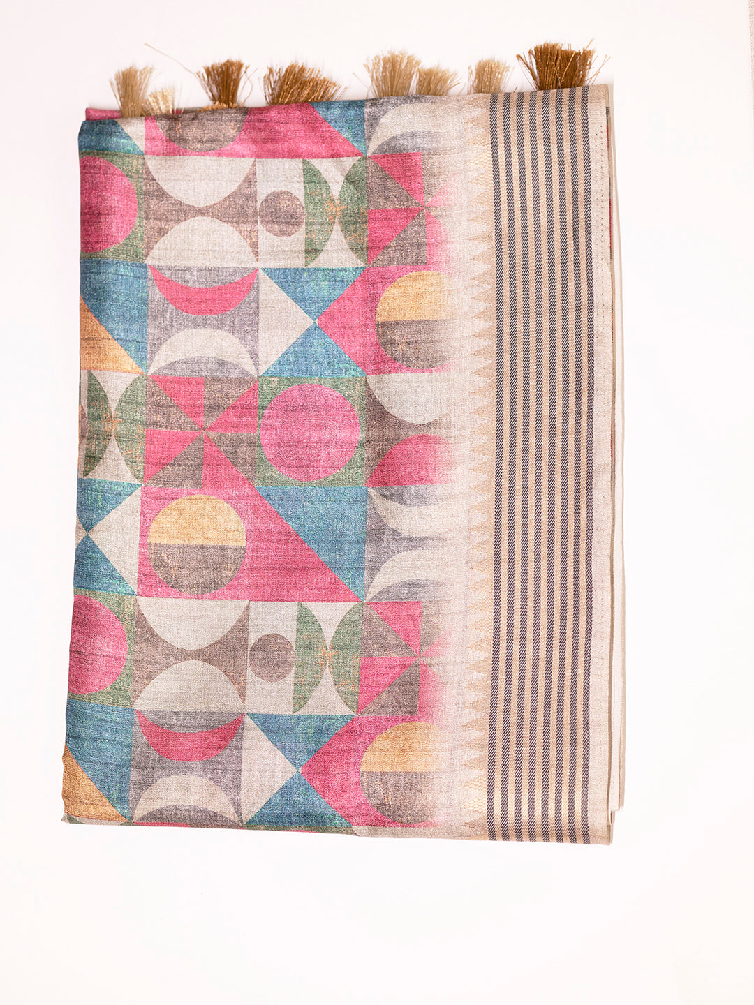 Women Multi Colour Tissue Printed Saree TS35