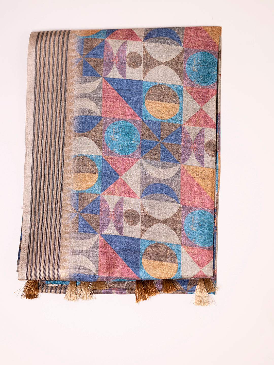 Women Multi Colour Tissue Printed Saree TS34
