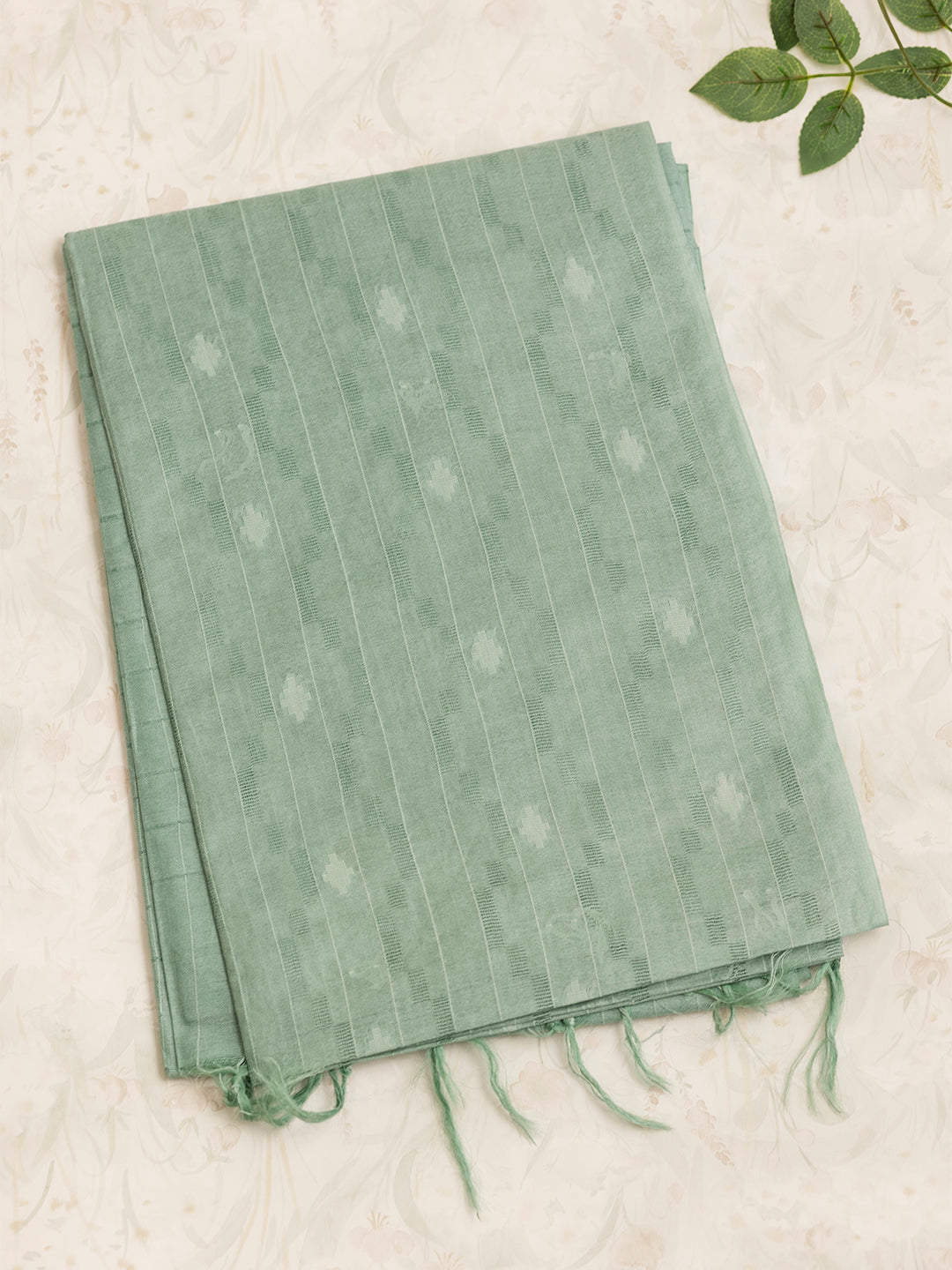 Women Green Semi Tussar Saree ST221