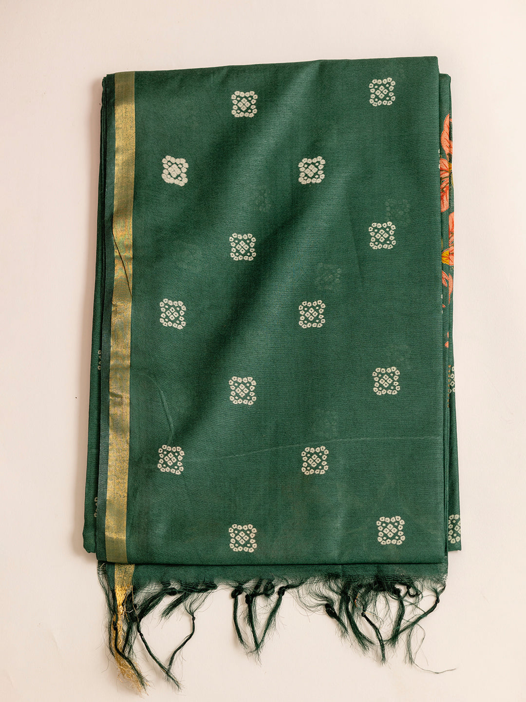 Women Green Semi Tussar Saree ST226