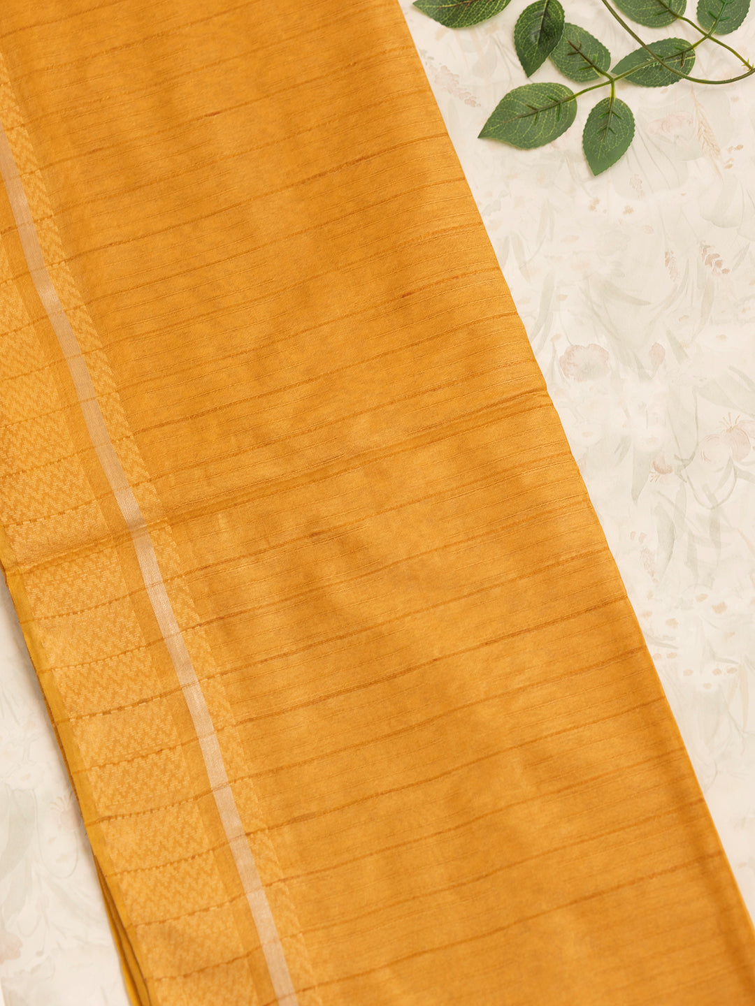 Women Mustard Yellow Semi Tussar Saree ST222