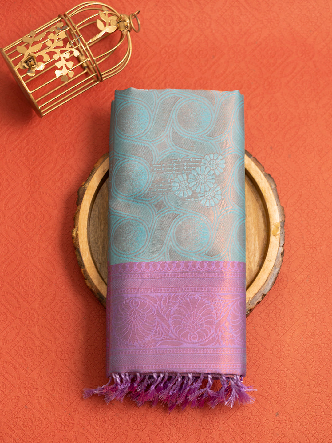 Women SkyBlue Art Silk Saree ASS46