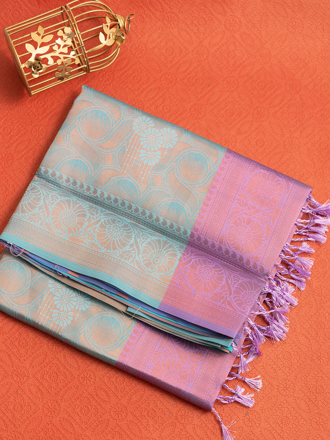 Women SkyBlue Art Silk Saree ASS46