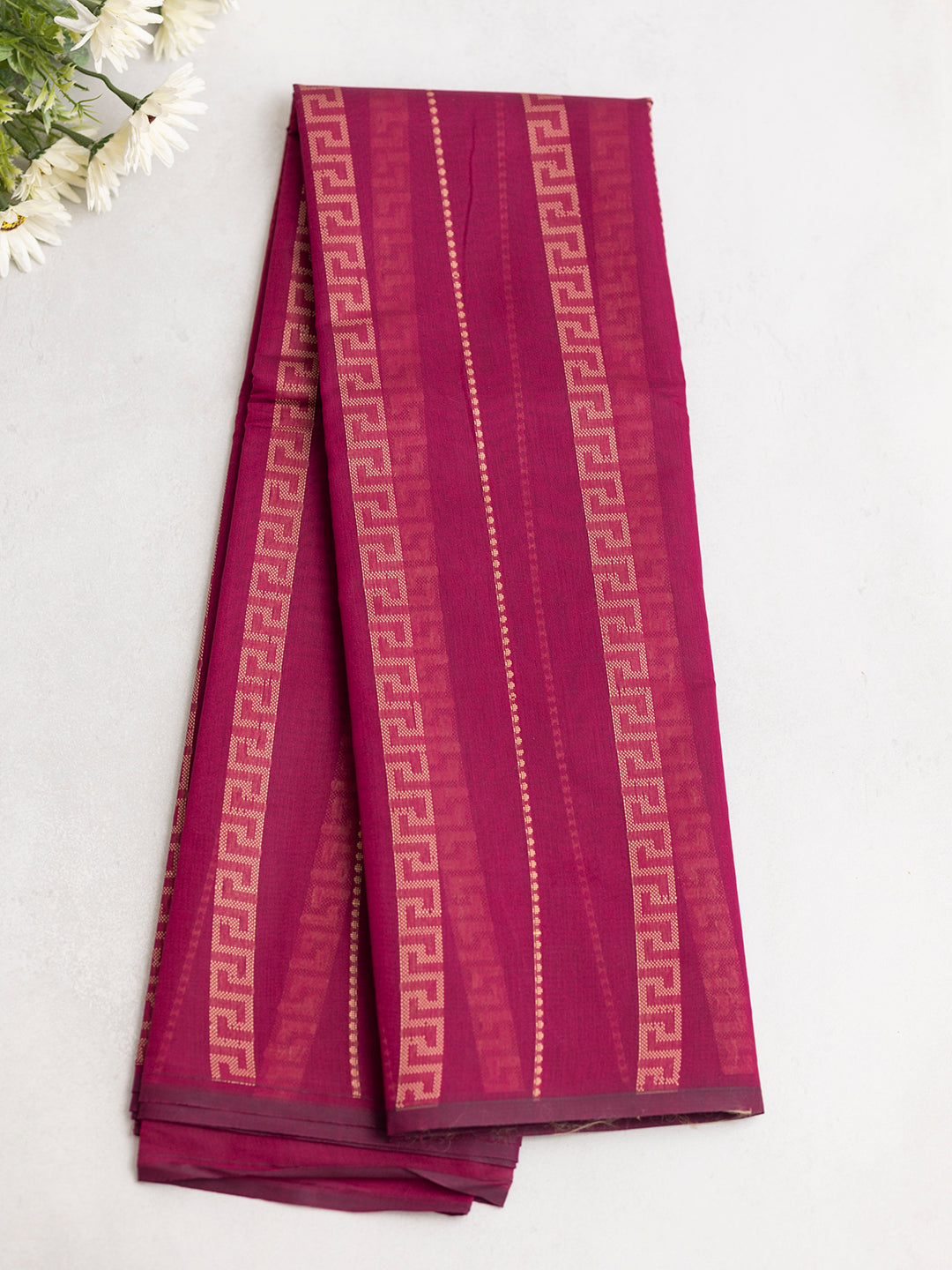 Women Purple Kora Cotton Saree PCS175