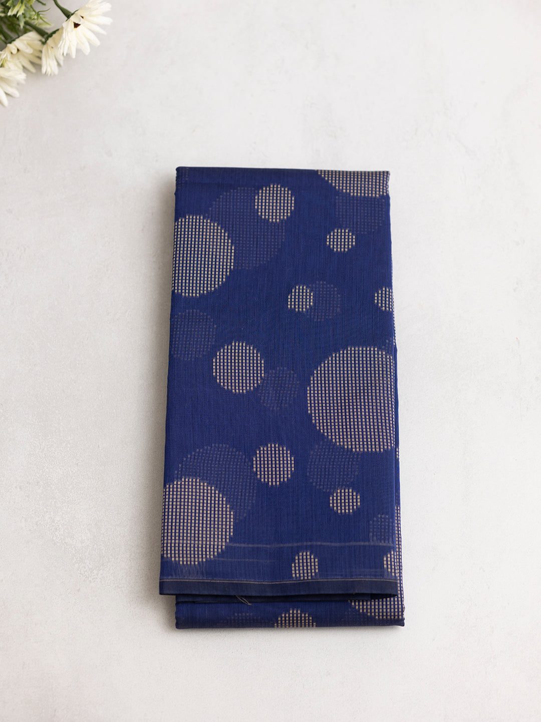 Women Blue Kora Cotton Saree PCS164
