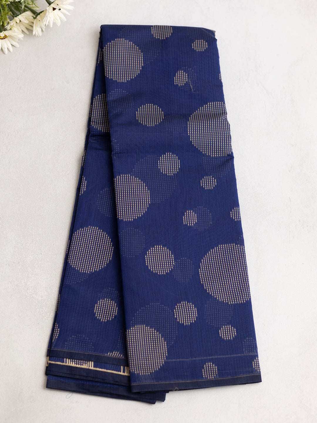 Women Blue Kora Cotton Saree PCS164