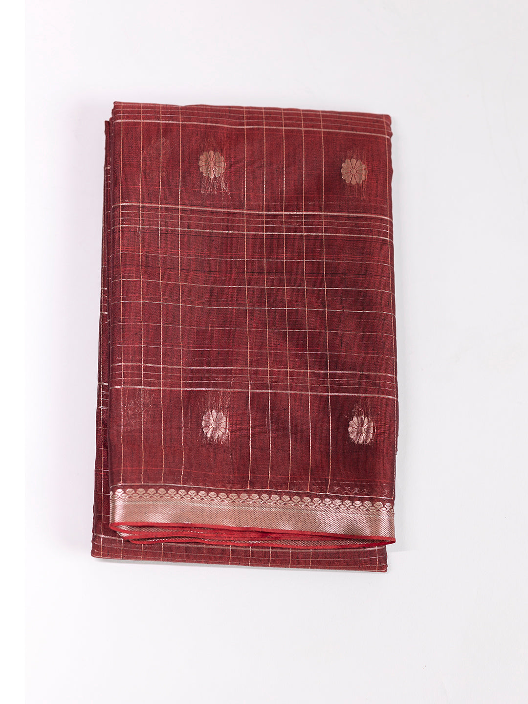 Women Maroon Kotta Cotton Saree PCS182