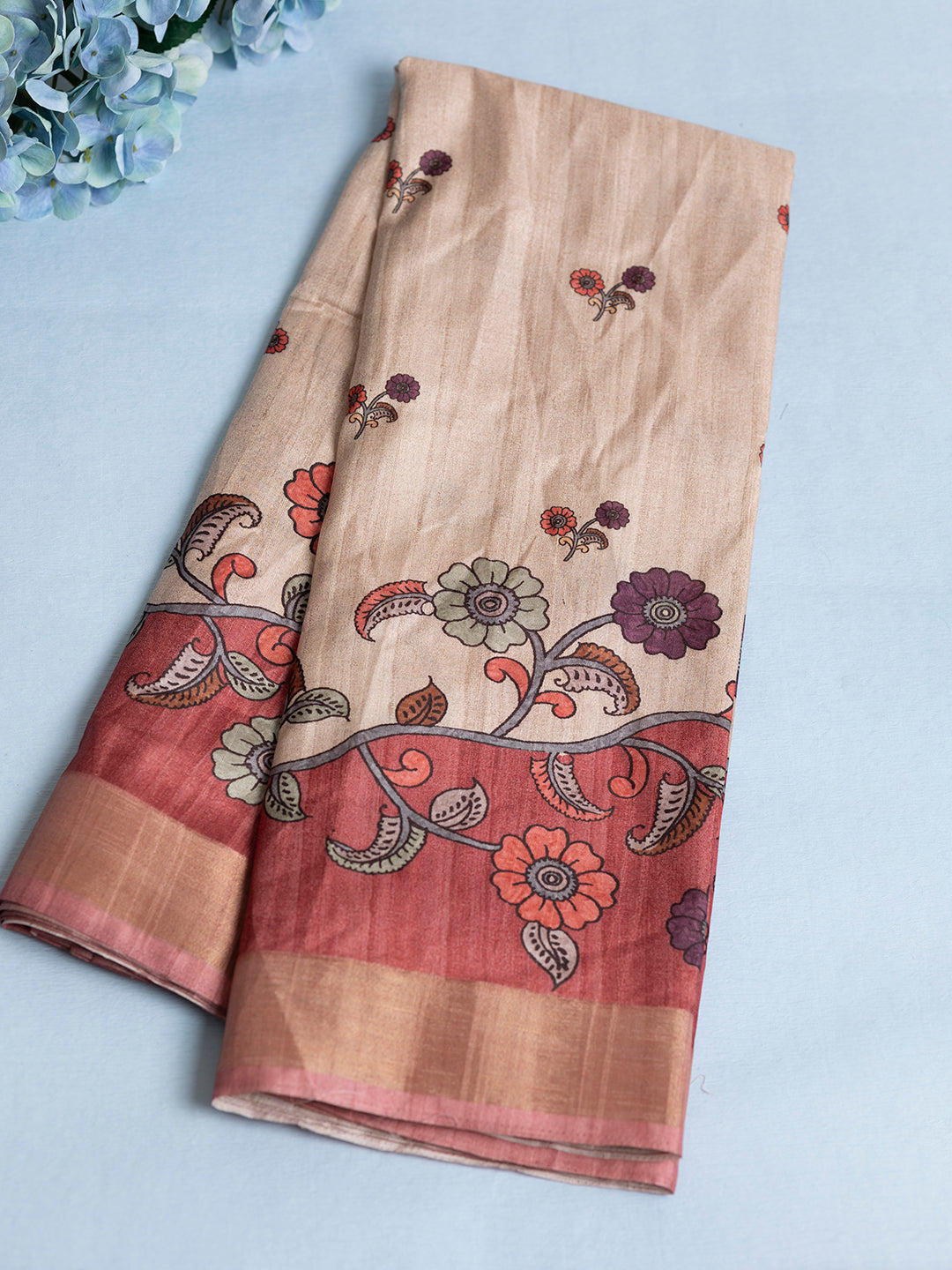 Women Semi Raw Silk Saree Sandal SRS97