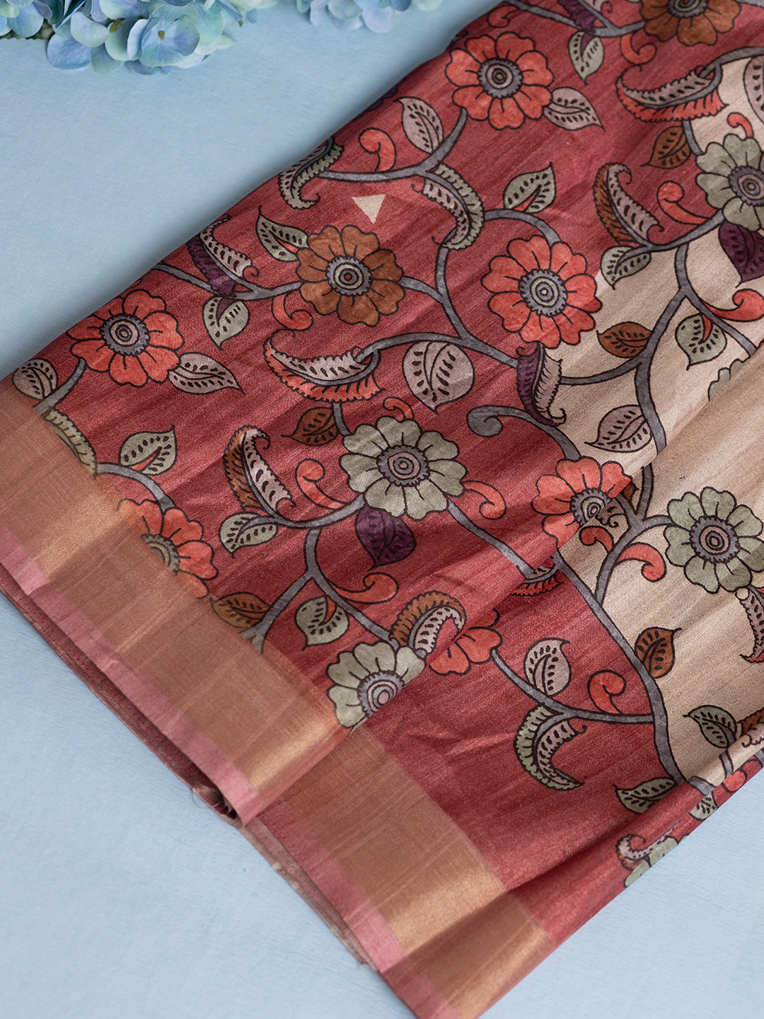 Women Semi Raw Silk Saree Sandal SRS97