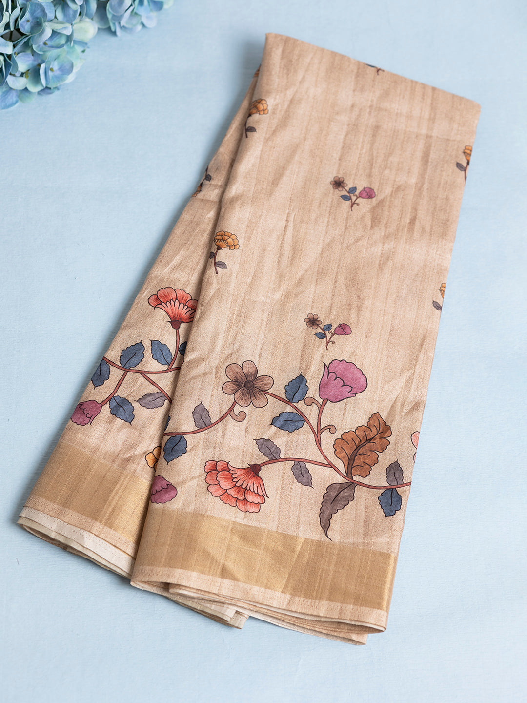 Women Semi Raw Silk Saree Sandal SRS98