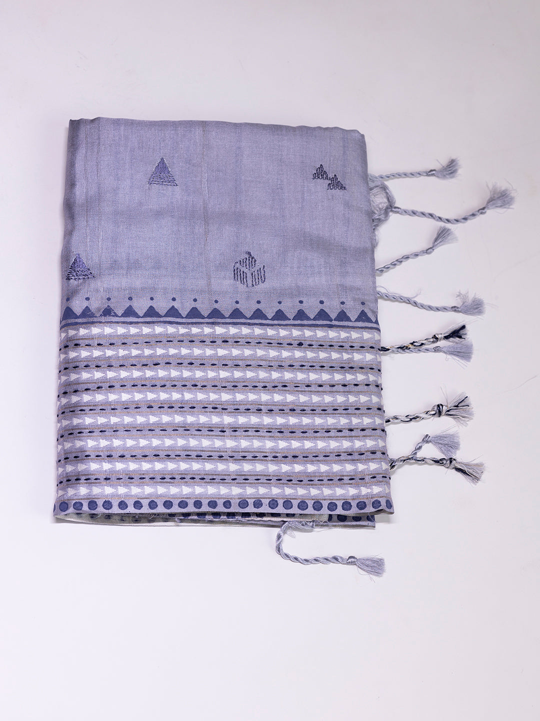 Women Semi Raw Silk Saree Light Blue SRS101