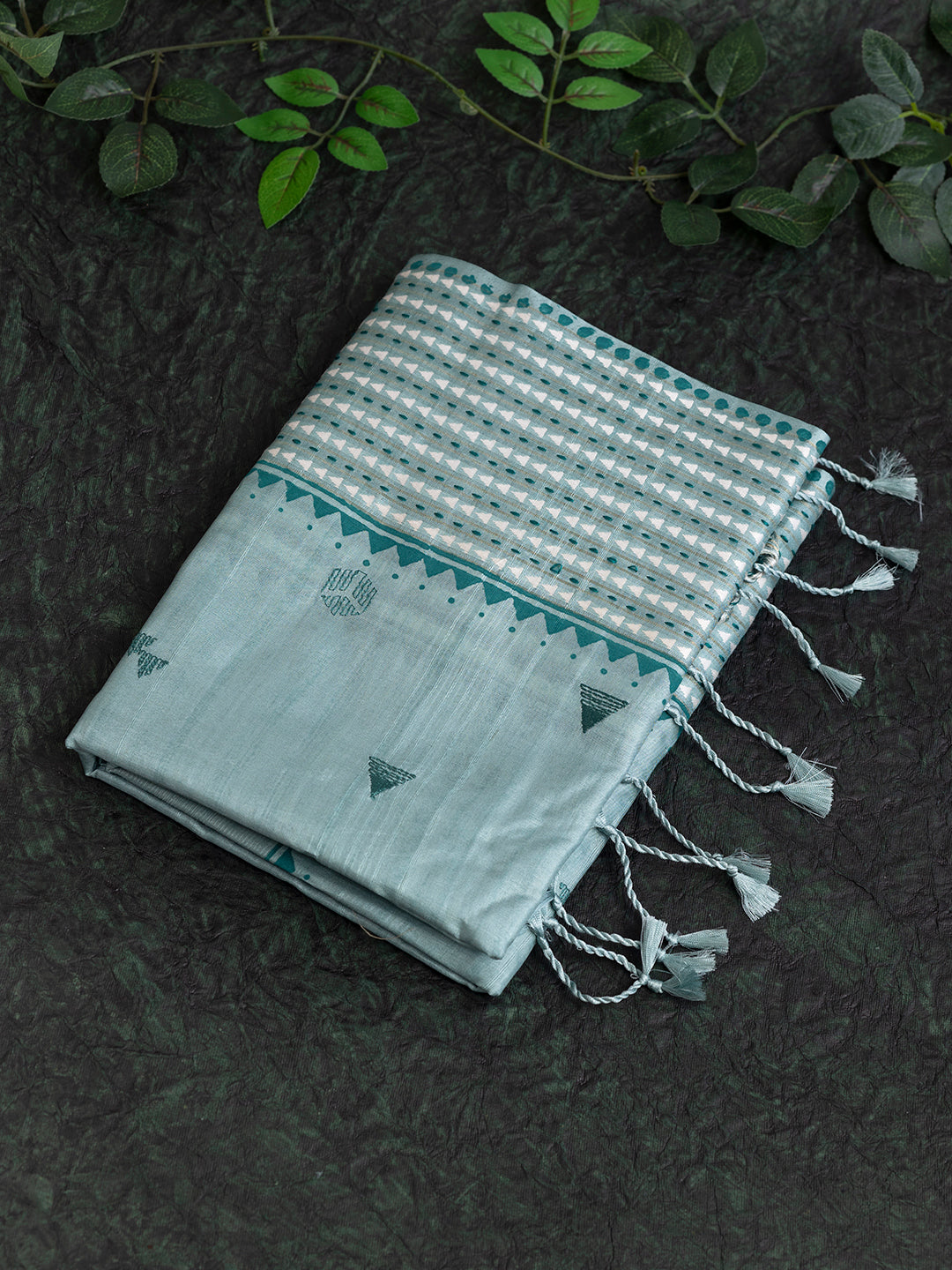 Women Semi Raw Silk Saree Sea Green SRS99