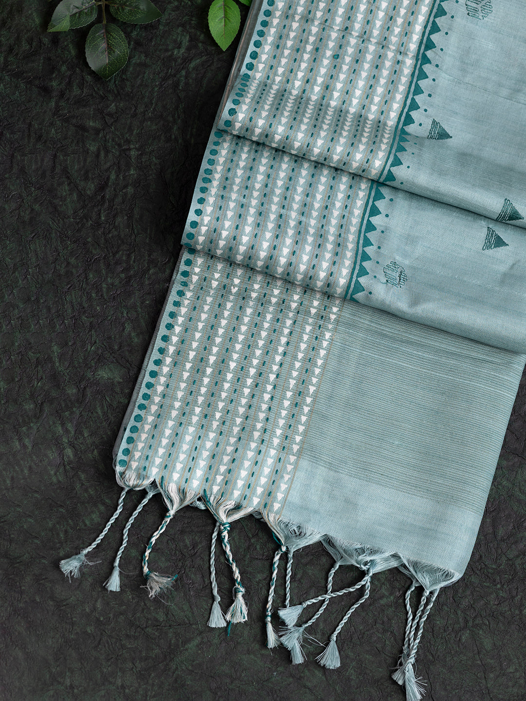 Women Semi Raw Silk Saree Sea Green SRS99