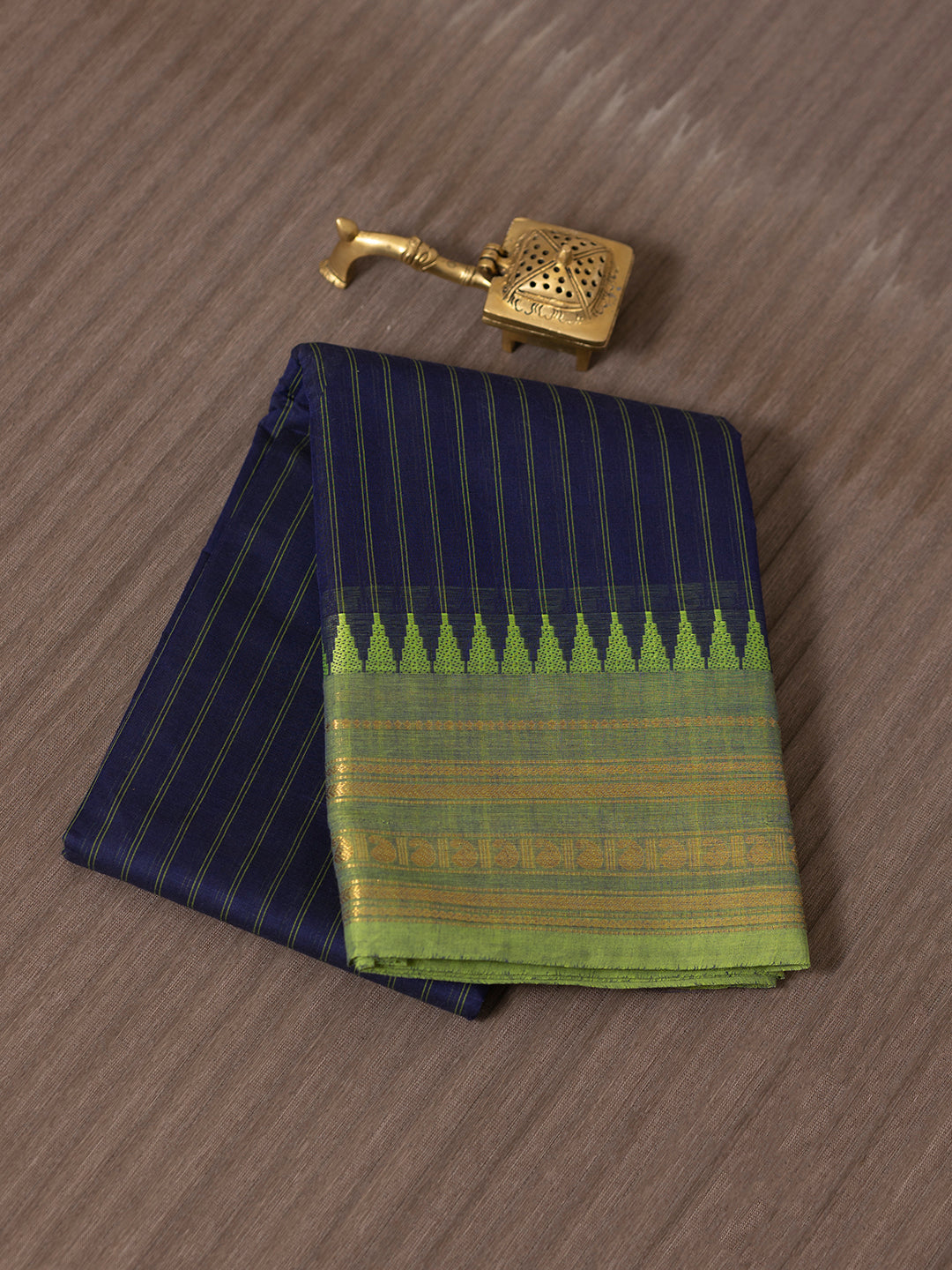 Women Pure Chettinad Cotton Saree Navy PCS153