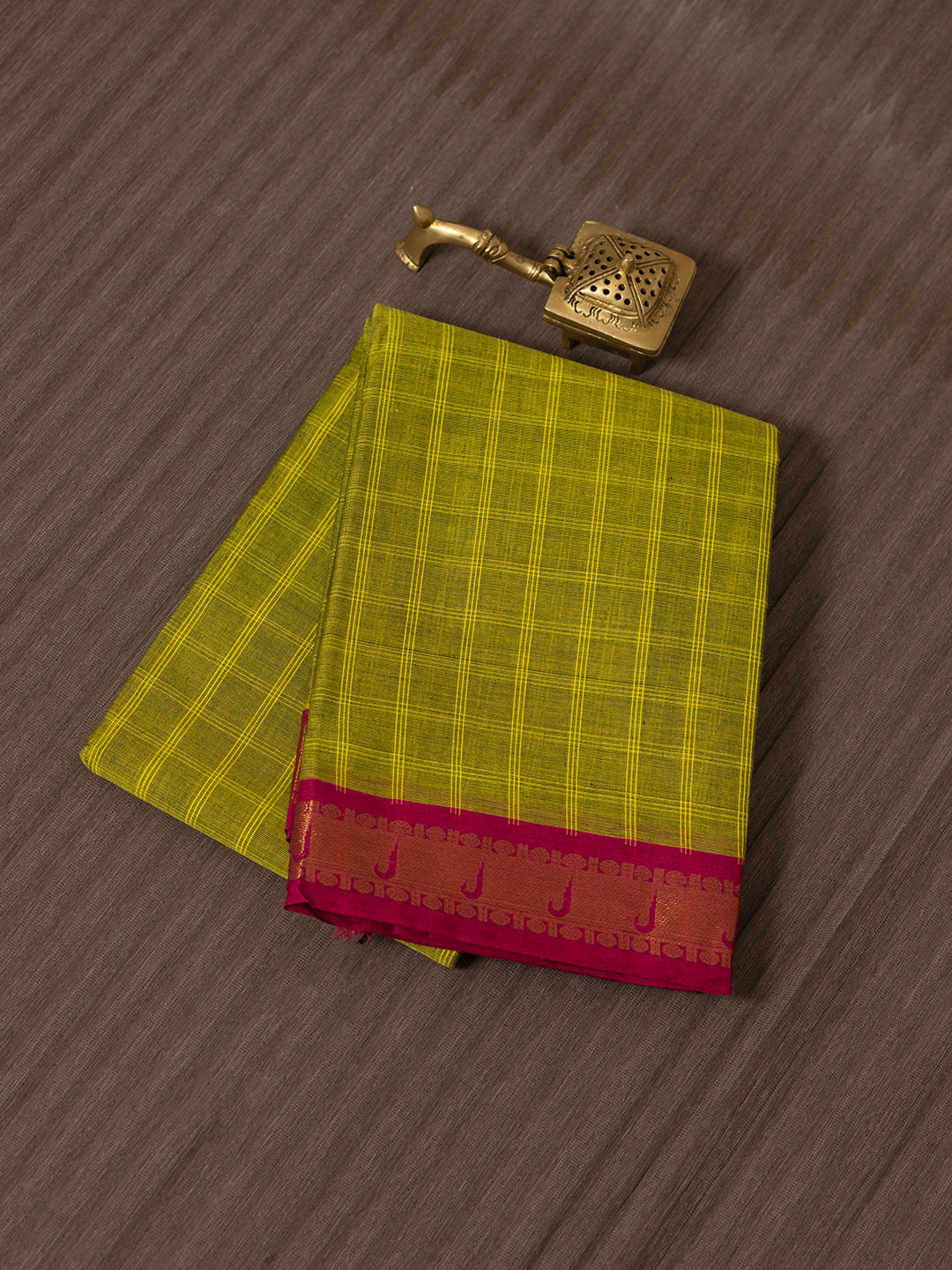 Women Pure Chettinad Cotton Saree Green PCS151