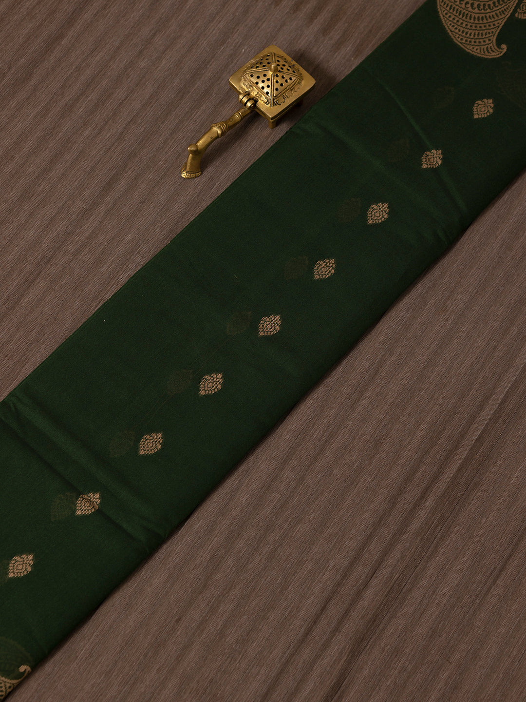 Women Green Kora Cotton Saree PCS150