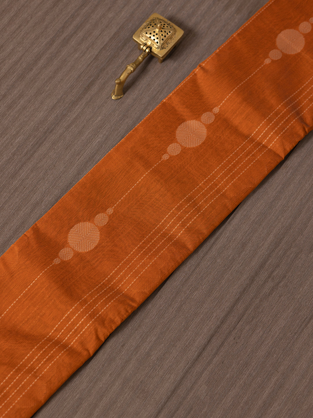 Women Orange Kora Cotton Saree PCS144