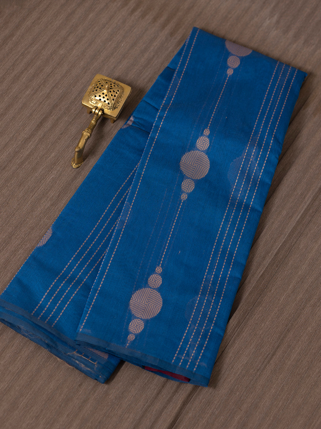 Couple Combo Shirt & Dhoti Set with Saree Blue PCS149