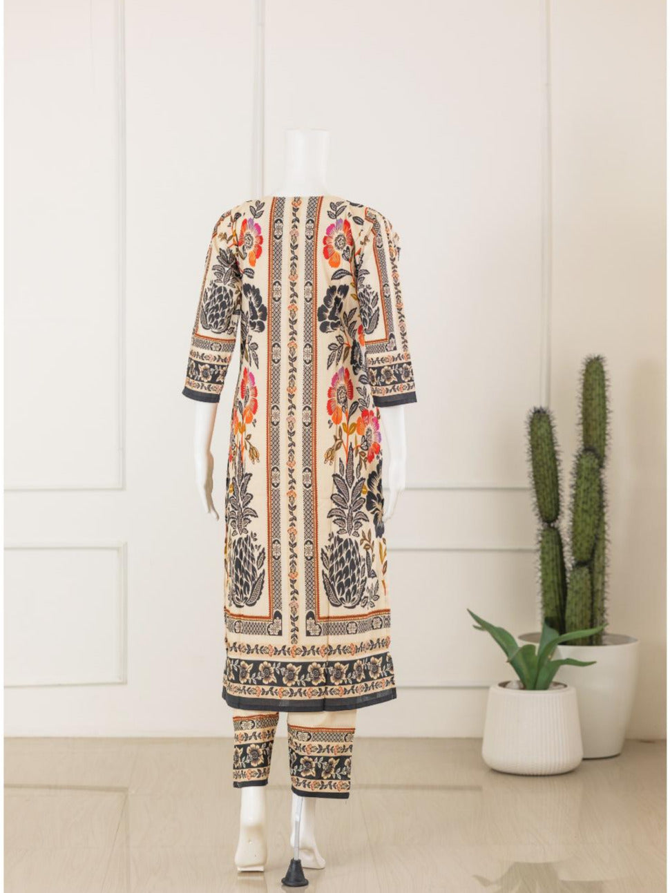 Women Sandal Cotton Printed Kurti Set EKS52
