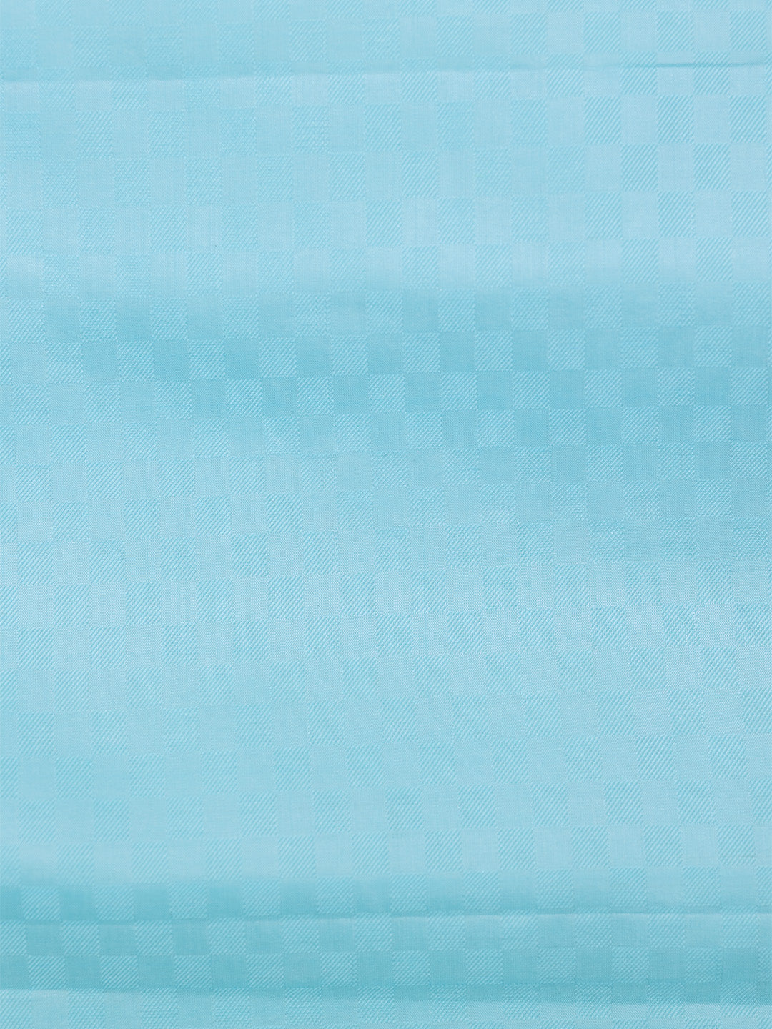 Men Pure Silk Blue Dhoti Shirting & Towel Set with 2" inch Silver Jari Border RJ02