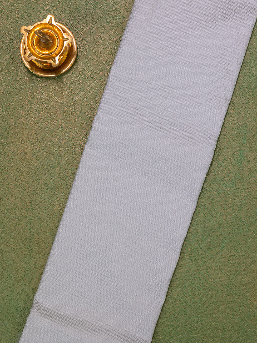 Men Silver Grey Silk Shirting Fabric HBC05