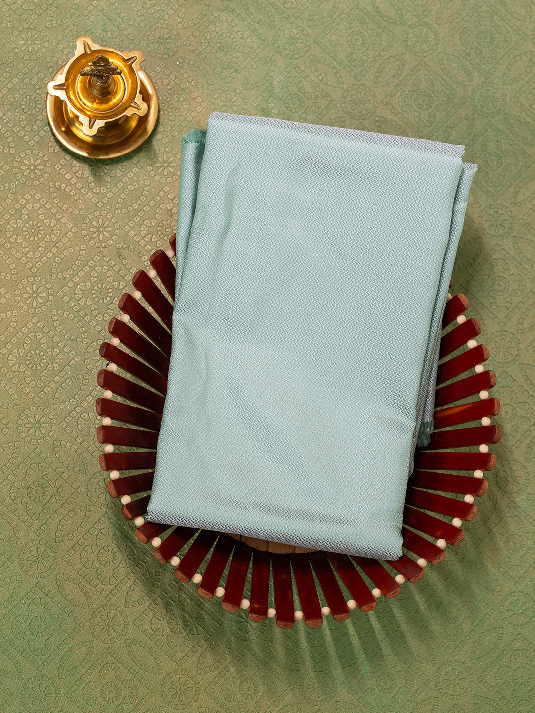 Men Mint Green Silk Shirting Fabric HBC03