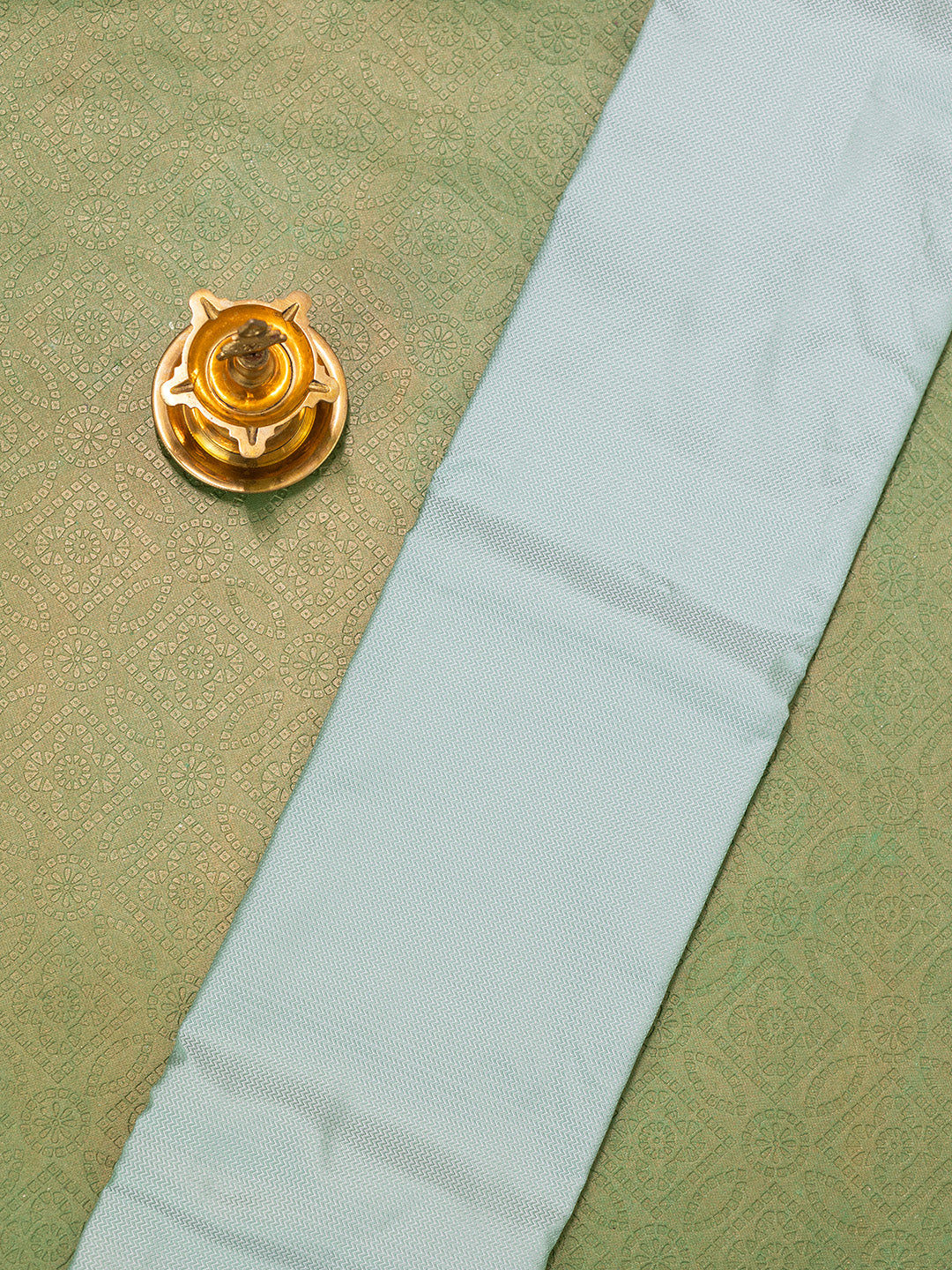 Men Mint Green Silk Shirting Fabric HBC03