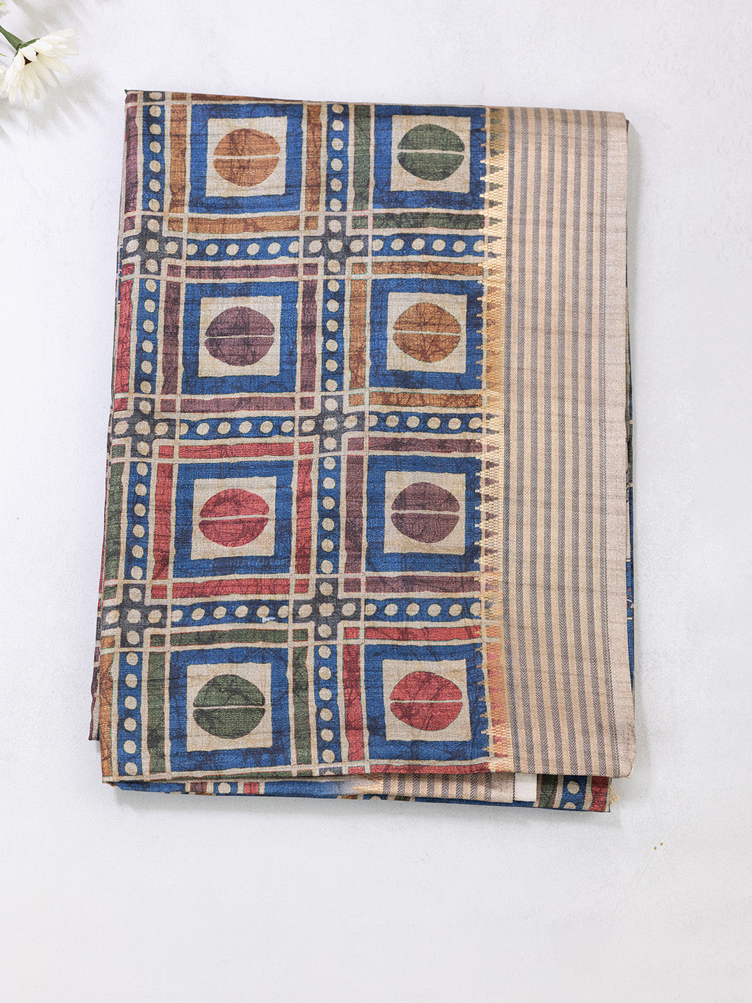 Women Multi Colour Tissue Printed Saree TS41
