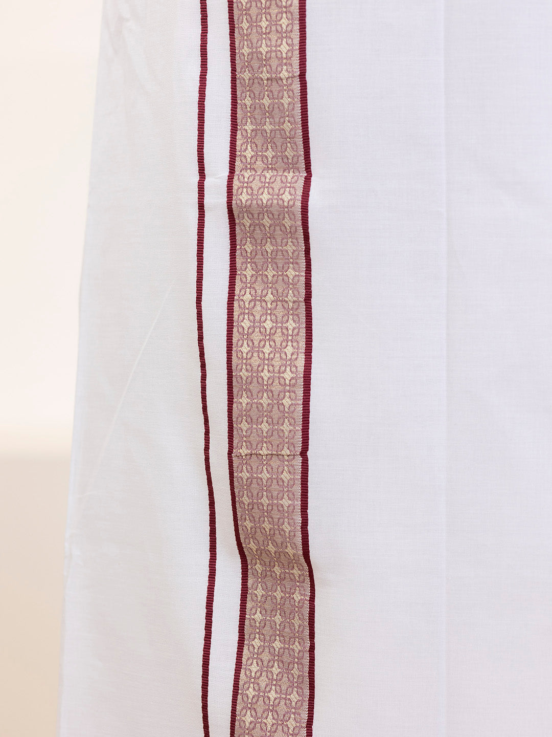 Men 100% Cotton Cherry Wood Shirt and Fancy Border Dhoti Set BT8