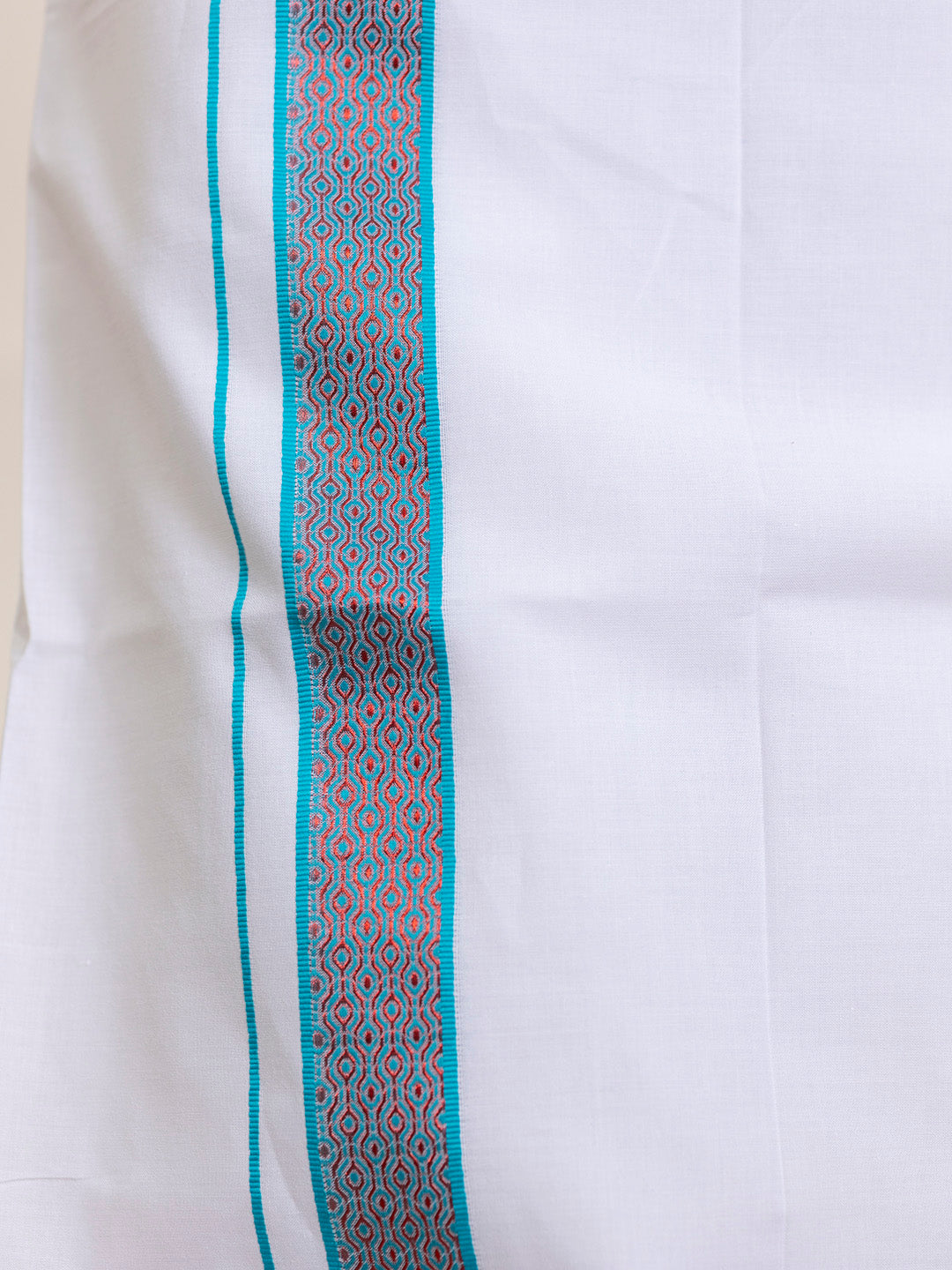 Men 100% Cotton Jungle Green Shirt and Fancy Border Dhoti Set BT11