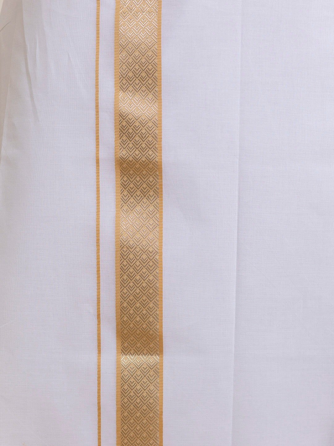 Men 100% Cotton Brown Shirt and Fancy Border Dhoti Set BT1