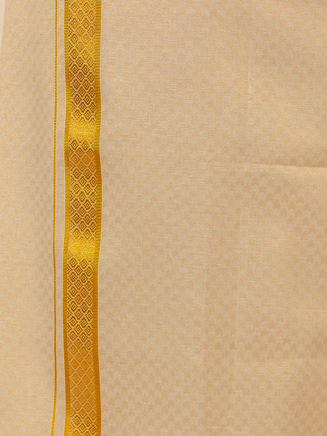 Men Gold Tissue Jacquard Full Sleeves Shirt with Matching Dhoti Set GD11
