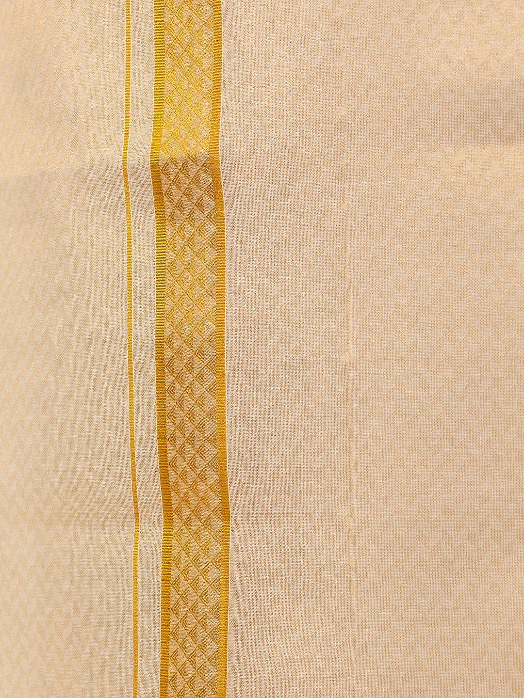 Men Gold Tissue Jacquard Full Sleeves Shirt with Matching Dhoti Set GD12