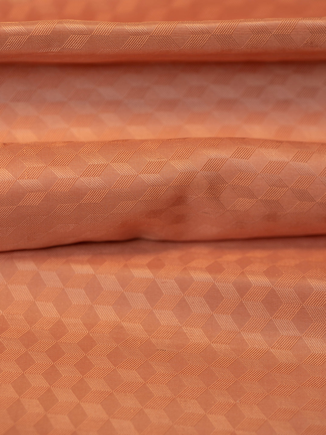 Men Pure Silk Copper Dhoti Shirting & Towel Set with 2" inch Gold Jari Border RJ04