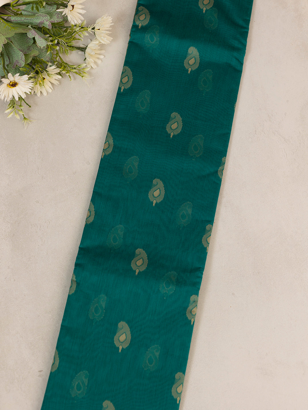 Women Green Kora Cotton Saree PCS160