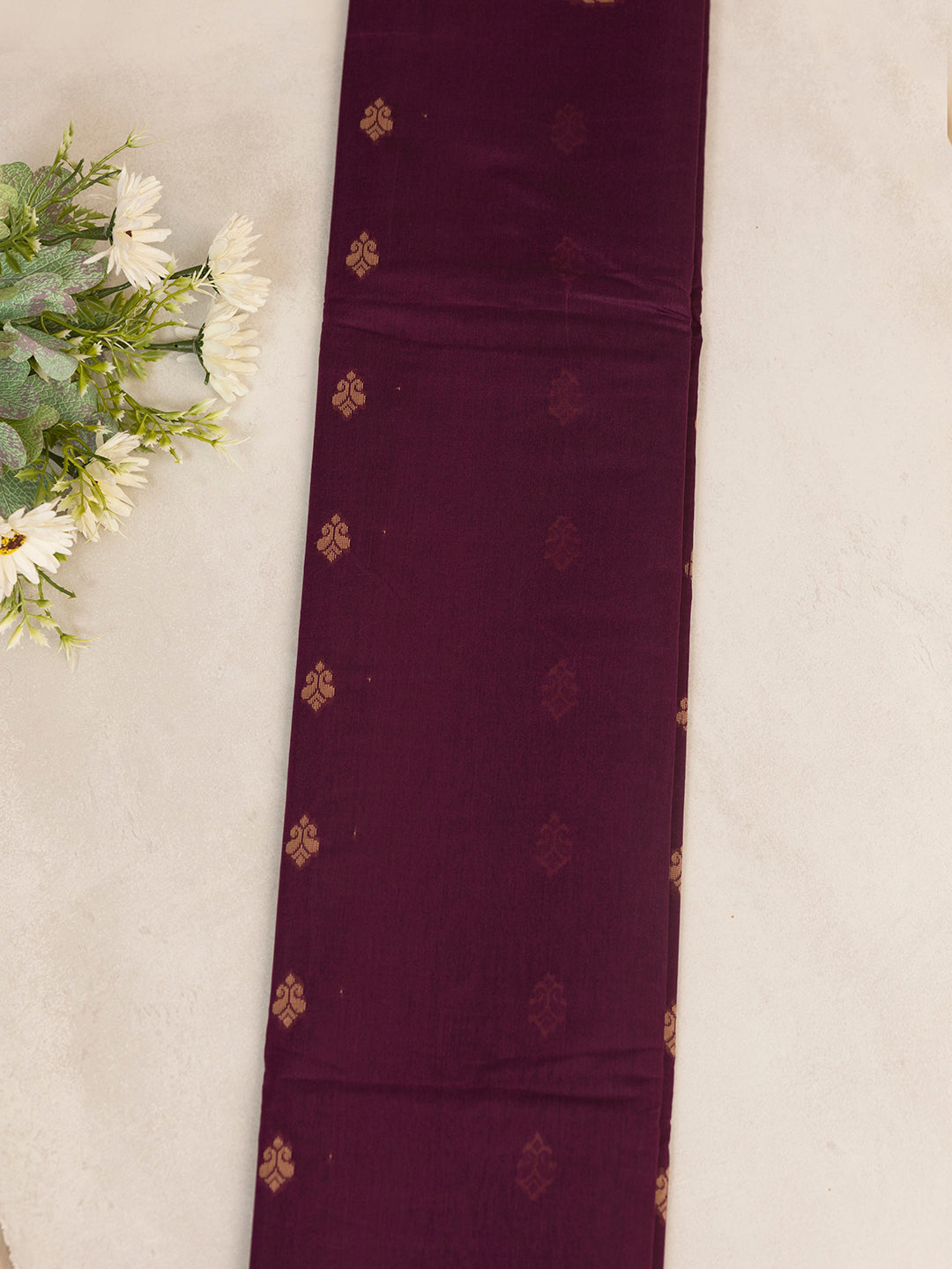Women Dark Purple Kora Cotton Saree PCS156