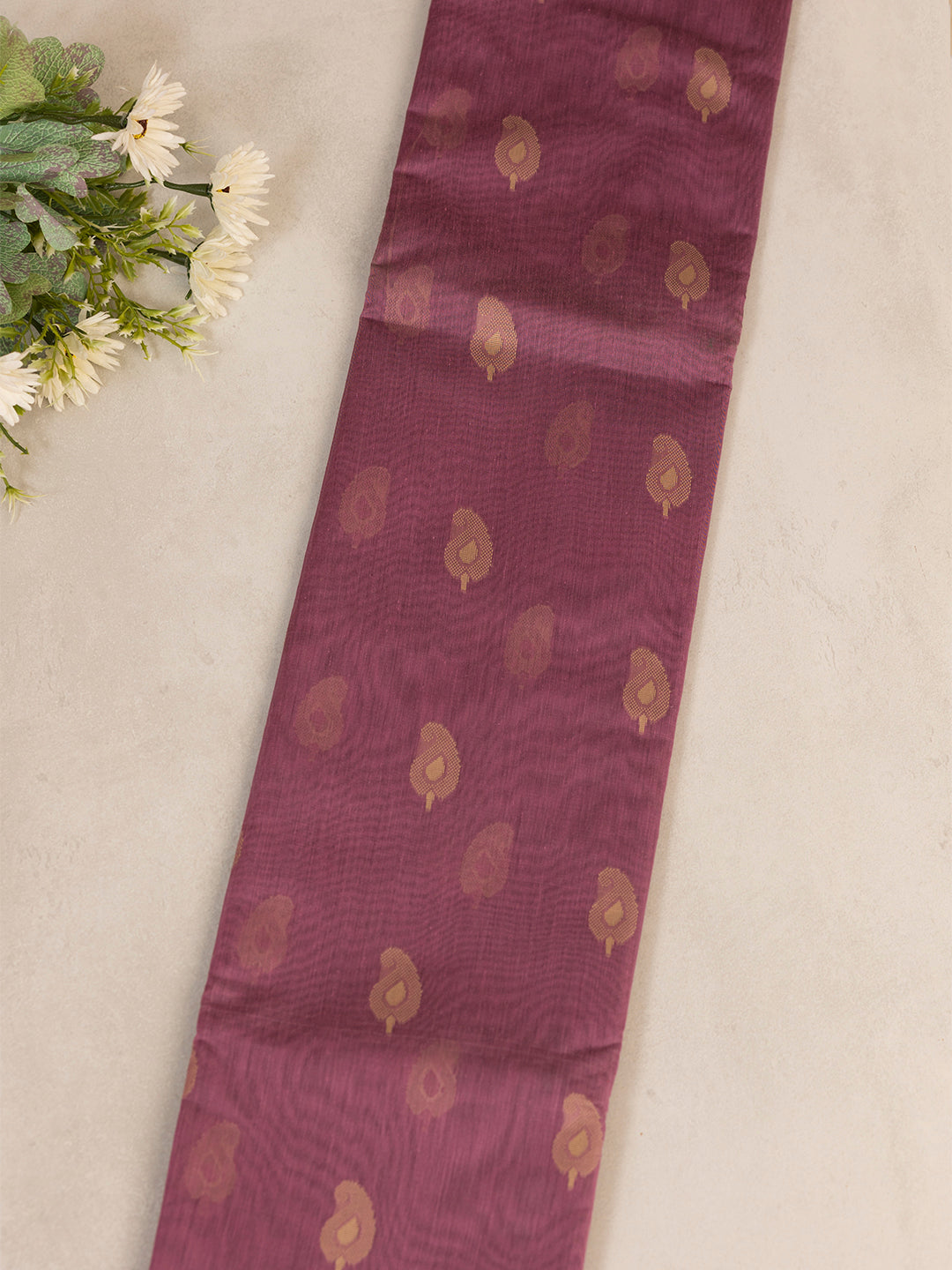 Women Lavender Kora Cotton Saree PCS157